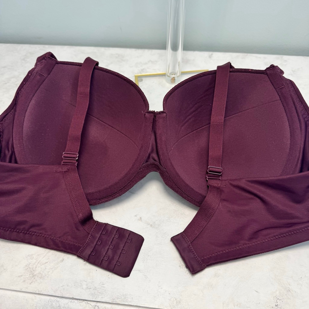 Soma Full Coverage Bra 38E 38DD Burgundy - Picture 2 of 3